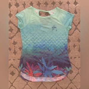 Guy Harvey Stylish Green Graphic Women's Top